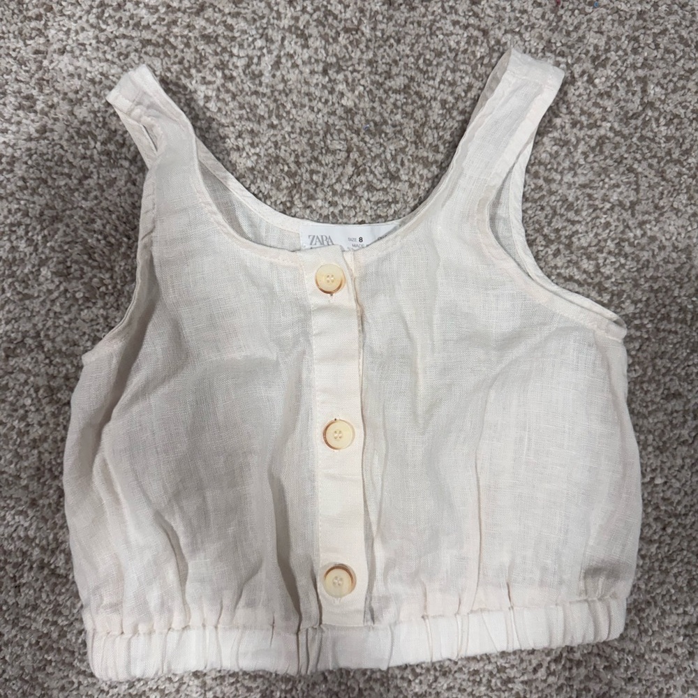 Zara Kids Cream Camisole with Buttons